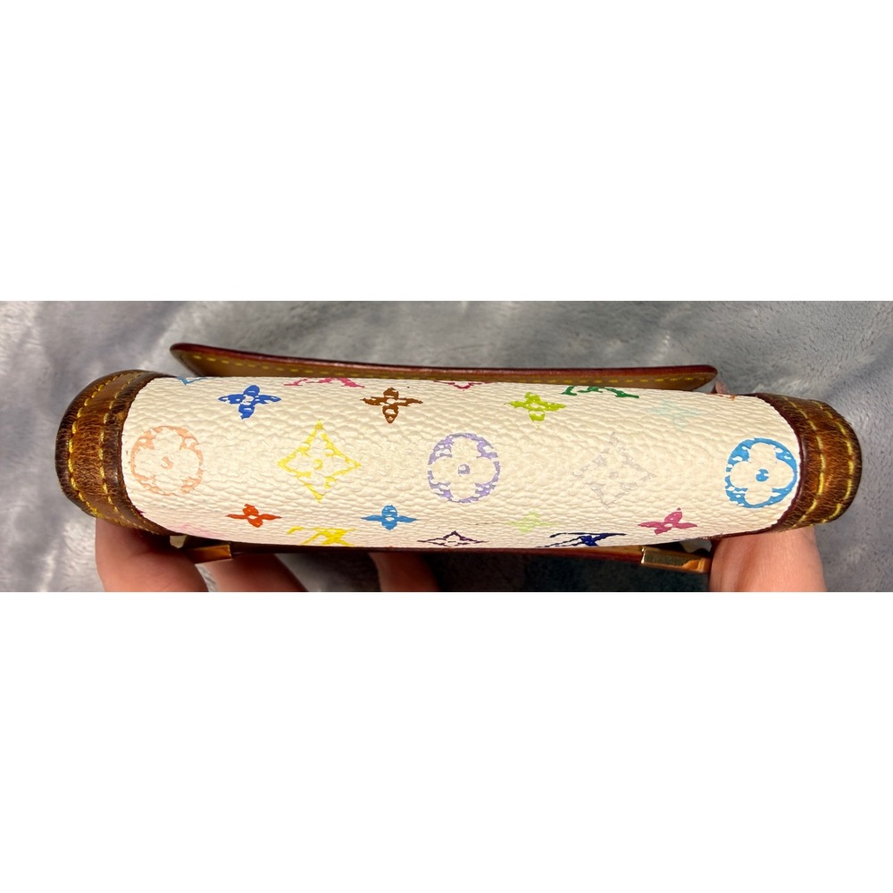 Louis Vuitton Multicolore Monogram Portefeuille Elise Wallet‎ White Murakami Y2K - Picture 14 of 16